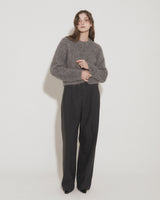 WOOL BRUSHED SWEATER [GRAY]