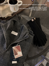  Logane Drake Cash-Like Half Zip-Up Knit