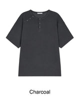 Felder Double Henley Neck Short Sleeve Tee