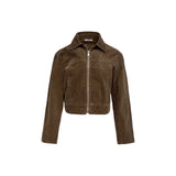 Della Corduroy Short Zip-Up Jacket