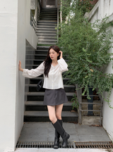 #AR Frill Lace Pintuck Blouse