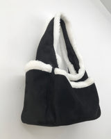 Suede Trimmed Baguette Bag (3 colors)