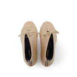 Basic Suede Open Toe Heel(Beige)