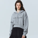 NICOLE LOGO CROP HOODY_NAVY