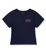 ホース ボックス クロップド Tシャツ - ネイビー