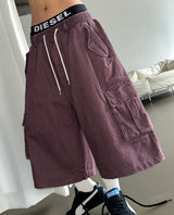 Reels Back Curve Pigment Balloon Bermuda Shorts 3color
