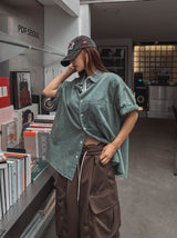 Needs Overfit Washed Denim Shirt
