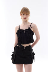GAGA RIBBON BUSTIER / BLACK