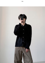 Rose Angora Collar Cardigan