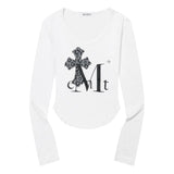 サハラレオパードクロスUネックロングスリーブT (2Color)