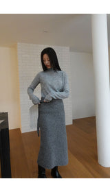 vase knit wrap skirt (2C)