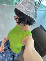 6 colors ビビッドファインペルビックベーシックノースリーブ