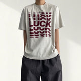 ラック レタリング ボクシーフィット ショートスリーブ Tシャツ