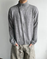Dig Crop Knit Zip-up