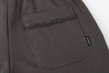 Frill sweat pants - deep brown