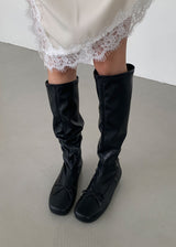 RIBBON FLAT BOOTS