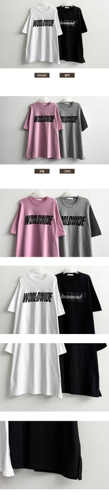 Mita Box fit Slit Short Sleeve T-shirt
