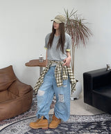 Etes Damaged Denim Pants