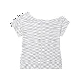 Cross Off-Shoulder T-shirt - White