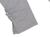 BUTTON LACE CAPRI PANTS / GREY