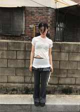 LAYER SHIRRING SET TOP
