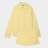 ペーパーボタンシャツセット_YELLOW