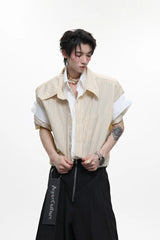 Layered Stripe Oxford Shirt