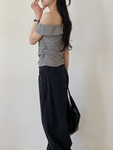 Check Seersucker Blouse