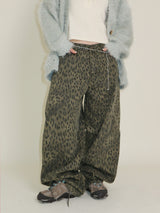 (Leopard Item)キヤヒョウ柄バルーンフィットワイドパンツ