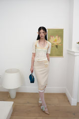 [香] Floral Lace Sleeveless & Bolero SET (Ivory)