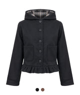 Chloe Check-Lined Hood Jacket
