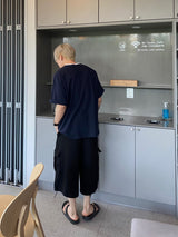 テリーカーゴスウェットストリングハーフパンツ 3C