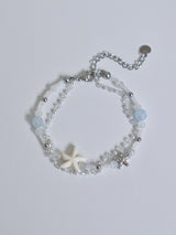 Surgical steel refreshing sea starfish bracelet