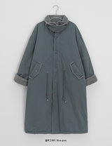 Panbi Wool Long Bomber Jacket