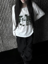 ペールフェイディドプリティングTシャツ (3color)
