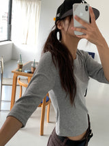ボートネックミッドスリーブTシャツ (4C)