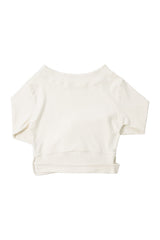 [ID] Logo Off-Shoulder Sweatshirt (Choker Set) (Ivory) 