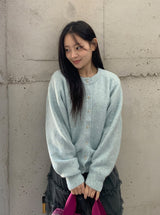 Batty Wool Knit Round Cardigan