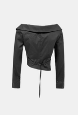 Iris Shirring Off-Shoulder Shirt