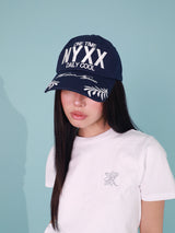NYX スローガンボールキャップ (NAVY)