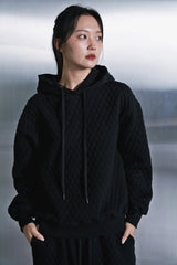 VINTAGE DIA-QUILTING HOODY (Black)