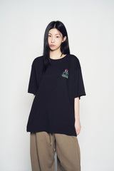 25SS GRADATION ALIEN SHORT SLEEVE T-SHIRT BLACK