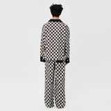 (M) Black Grid PJ Shirts