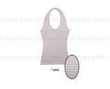 STRIPE HALTER TOP