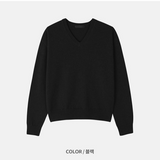 ステディ クロップ Vネック ニット(6color)