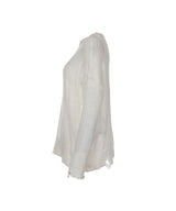 8287 Pierced Graffiti Logo Vintage Knit Sweater (White)