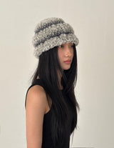  mix fur hat  (gray mix)