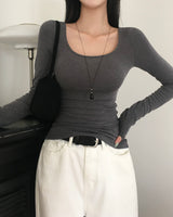[MADE] Finger hole, square 長袖Tシャツ