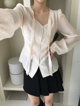Peach blouse