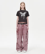 WIDE CARGO DENIM PANT